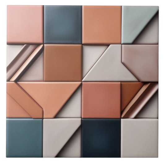 Imitate Relief Glazed Blue Burnt Orange Wohngestal Fliese (Vorderseite)