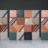 Imitate Relief Glazed Blue Burnt Orange Wohngestal Fliese