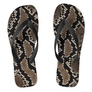 Imitate Reticulated Python Schlange Skin Flip Flop Badesandalen