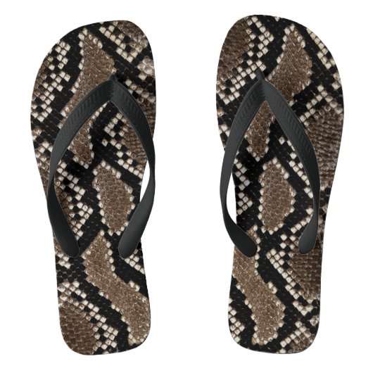 Imitate Reticulated Python Schlange Skin Flip Flop Badesandalen (Fußbett)