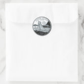 Imitate Rhode Island Staat Quarter Runder Aufkleber (Tasche)