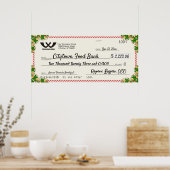 Imitate Riesengebirge Wohltätigkeit Karo Weihnacht Poster (Küche)