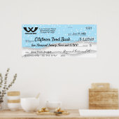 Imitate RiesenWohltätigkeit Karo Weihnachtsschneef Poster (Küche)