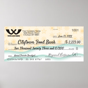 Imitate RiesenWohltätigkeit Karo Weihnachtsschneef Poster