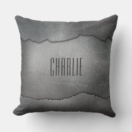 Imitate Ripped Metall, kundenspezifische Monogramm Kissen