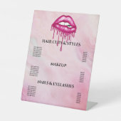 Imitate Rosa Glitzer Lippenstift Sockelschild (Vorderseite)