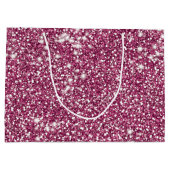 Imitate Rosa Glitzer Textur Look like Graphic Große Geschenktüte (Rückseite)