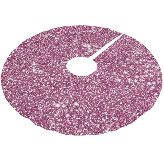 Imitate Rosa Glitzer Textur Look like Graphic Polyester Weihnachtsbaumdecke (Schrägansicht)