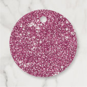 Imitate Rosa Glitzer Textur Look - Vielen Dank Geschenkanhänger (Rückseite)
