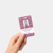 Imitate Rosa Glitzer Textur mit benutzerdefinierte Ausweis (Handheld)