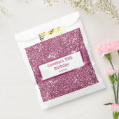 Imitate Rosa Glitzer Textur mit benutzerdefinierte Geschenktütchen (Versiegelt)