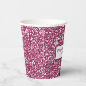 Imitate Rosa Glitzer Textur mit benutzerdefinierte Pappbecher (Rechts)