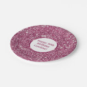 Imitate Rosa Glitzer Textur mit benutzerdefinierte Pappteller (Schrägansicht)