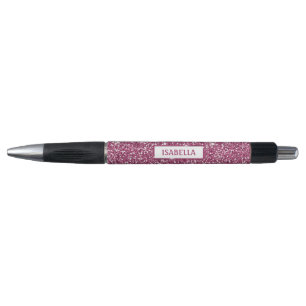 Imitate Rosa Glitzer Textur mit Individuelle Name  Kugelschreiber