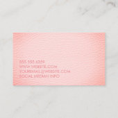 Imitate Rosa Leder Visitenkarte (Rückseite)