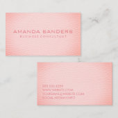 Imitate Rosa Leder Visitenkarte (Vorne/Hinten)