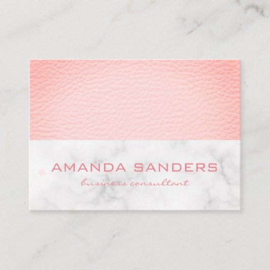 Imitate Rosa Ledermatte Visitenkarte (Vorderseite)
