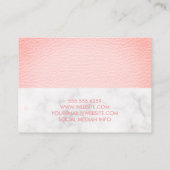 Imitate Rosa Ledermatte Visitenkarte (Rückseite)