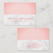 Imitate Rosa Ledermatte Visitenkarte (Vorne/Hinten)