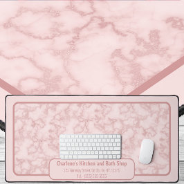 Imitate Rosa Marmor für sie Schreibtischunterlage