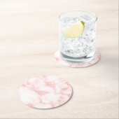 Imitate Rosa Marmor Runder Pappuntersetzer (Vor Ort)