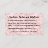 Imitate Rosa Marmor Visitenkarte (Vorderseite)