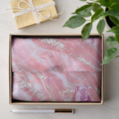 Imitate Rosa Marmortextur mit silberfarbenem Glitz Seidenpapier (Geschenk)