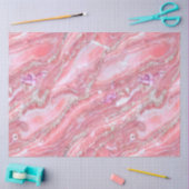 Imitate Rosa Marmortextur mit silberfarbenem Glitz Seidenpapier (Basteln)