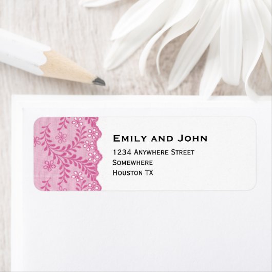 Imitate Rosa Schnürsenkel Rücksendeadresse (Insitu)