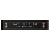 Imitate Rose Ananas Namensplakette (Vorderseite)