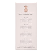 Imitate Rose Ananas | Preise oder Dienstleistungen Werbekarte (Vorne)