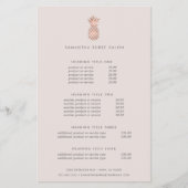 Imitate Rose Ananas | Preise und Dienstleistungen Flyer (Vorne)