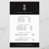 Imitate Rose Ananas | Preise und Dienstleistungen Flyer (Vorne)