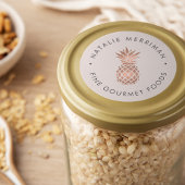 Imitate Rose Ananas Runder Aufkleber