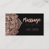 Imitate Rose Boho Blumenmassage Visitenkarte (Vorderseite)