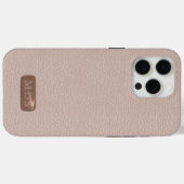 Imitate Rose Gold 3D Monogramm Rosa Case-Mate iPhone Hülle (Rückseite (Horizontal))