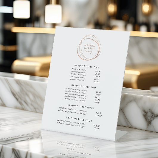 Imitate Rose Gold Abstrakt | Preise und Dienstleis Sockelschild