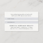 Imitate Rose Gold Abstrakte Logobeweise Empfehlungskarte (Rückseite)