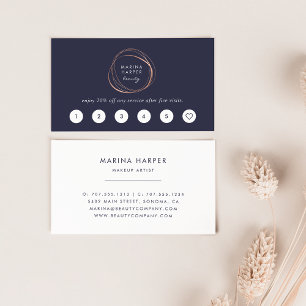 Imitate Rose Gold Abstrakte Logokarten Treuekarte