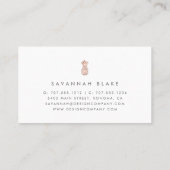 Imitate Rose Gold & Cameo Blush Ananas Visitenkarte (Rückseite)