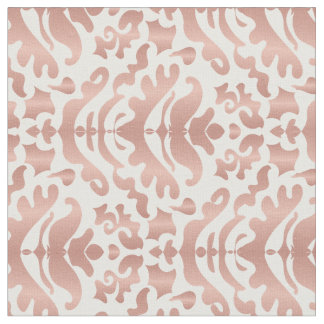 Imitate Rose Gold Damask Muster Stoff