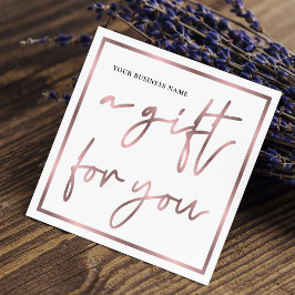 Imitate Rose Gold Elegante Ein perfektes Wochenend Quadratische Visitenkarte