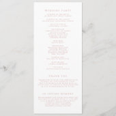 Imitate Rose Gold Foil Confetti Dots Hochzeit Programm (Rückseite)