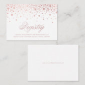 Imitate Rose Gold Foil Confetti Dots Hochzeitsregi Begleitkarte (Vorne/Hinten)