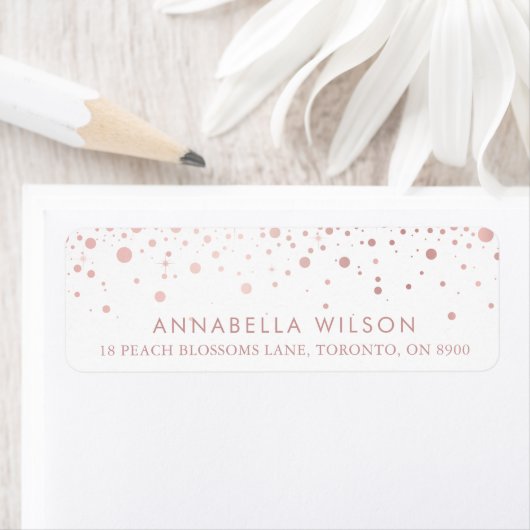 Imitate Rose Gold Foil Confetti Dots Modern (Insitu)