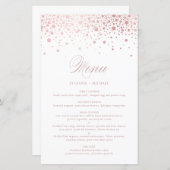Imitate Rose Gold Foil Confetti Wedelkarte (Vorne/Hinten)