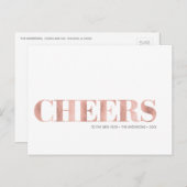 Imitate Rose Gold Foil Feilschen Neujahr Postkarte (Vorne/Hinten)