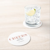 Imitate Rose Gold Foil Jubel Neujahr Runder Pappuntersetzer (Vor Ort)