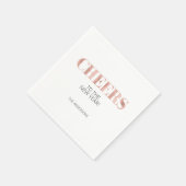 Imitate Rose Gold Foil Jubel Neujahrszeitung Napki Serviette (Ecke)