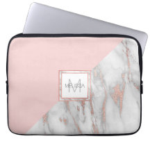 Imitate Rose Gold Foil Marmorplatte Rosa MONOGRAM